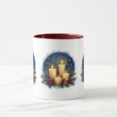 Mug Bougie de Noël avec Poinsettias (Centre)