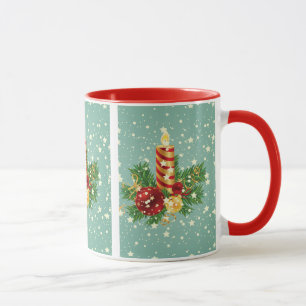 Mug Bougie De Noël Et Flammes De Neige