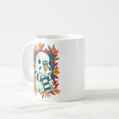 Mug Bougie de perruque bleu automne confortable (Devant gauche)