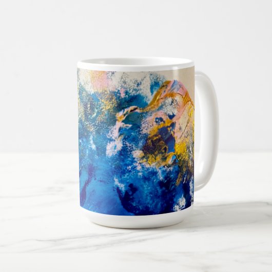 Mug Bougie d'évasion à tourbillon de couleur abstraite (Devant droit)