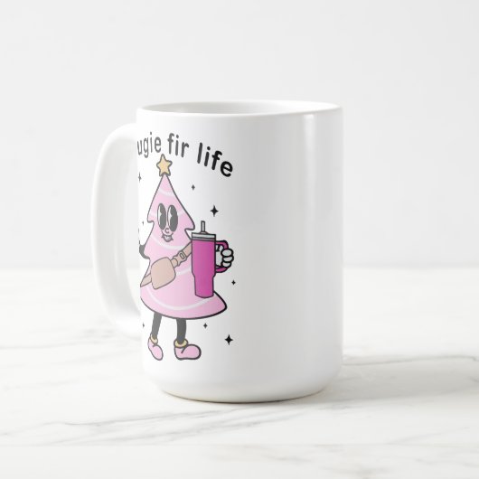 Mug Bougie Fir Life, Bougie Christmas Tree, Funny Noël (Devant gauche)