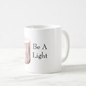 Mug Bougie Rose Pâle Sois Une Lumière (Devant droit)