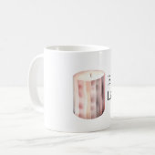 Mug Bougie Rose Pâle Sois Une Lumière (Devant gauche)