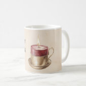 Mug Bougie rouge dans l'or soit une lumière (Devant droit)