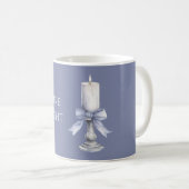 Mug Bougie Ruban Violet Brille Fort (Devant droit)
