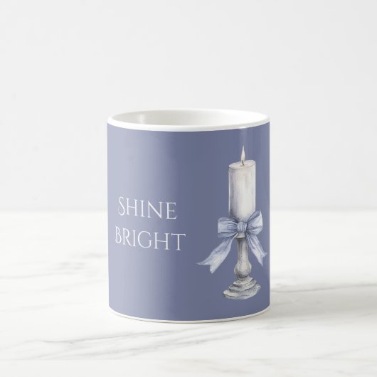 Mug Bougie Ruban Violet Brille Fort (Centre)