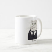 Mug BOUGIER blanc CAT + texte (Devant droit)