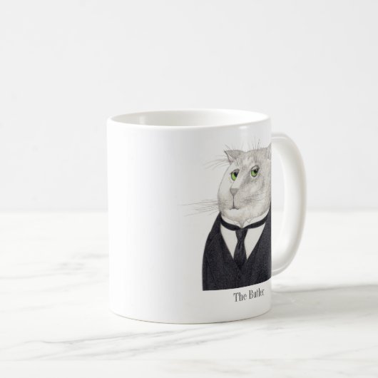 Mug BOUGIER blanc CAT + texte (Devant droit)
