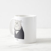 Mug BOUGIER blanc CAT + texte (Devant gauche)