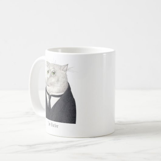 Mug BOUGIER blanc CAT + texte (Devant gauche)
