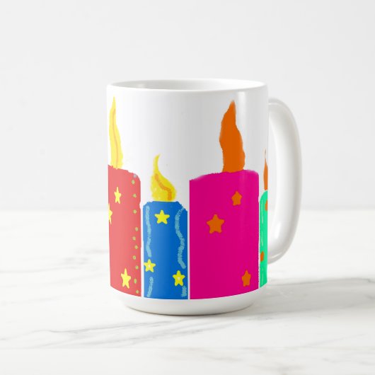 Mug Bougies de Noël (Devant droit)