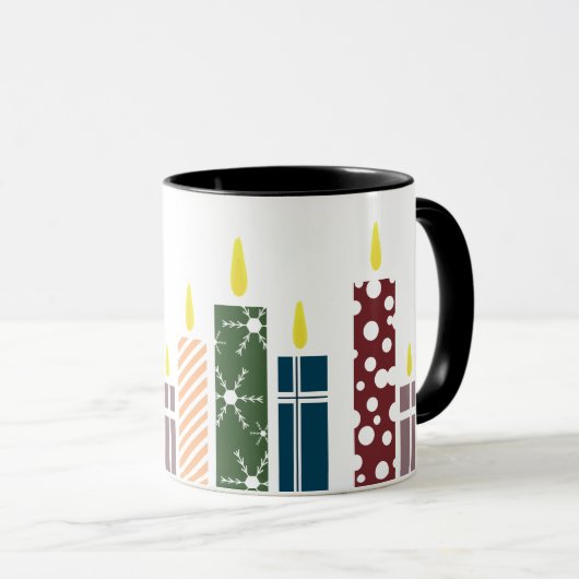 Mug Bougies de Noël (Devant droit)