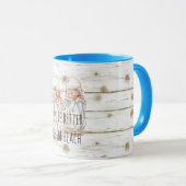 Mug Bougies Faux Bois Blanc (Devant droit)