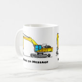 Mug Bougs D'Excavateur, Bouchons De Construction, Tran (Devant gauche)
