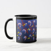 Mug bouillie de café crevette abstraite bleue claire (Gauche)