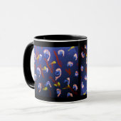 Mug bouillie de café crevette abstraite bleue claire (Devant gauche)