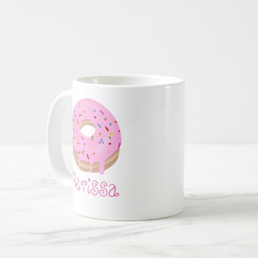 Mug Bouillie rose et café de nom (Devant gauche)
