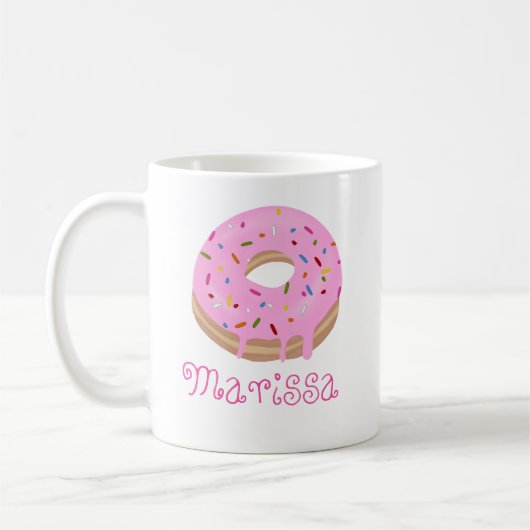 Mug Bouillie rose et café de nom (Gauche)