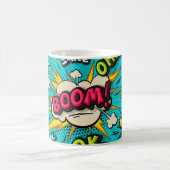 Mug Bouillonnante bulle de pop art. Souriez, wow, pow, (Centre)