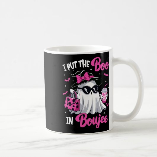 Mug Boujee Boo Jee Éffrayant Citrouille d'Halloween ro (Droite)