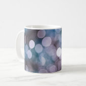 Mug Boukeh gris bleu, arrière - plan abstrait. (Devant gauche)