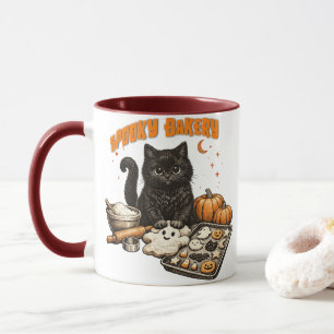 Mug Boulangerie Chat Noir Épouvantable Halloween Biscu