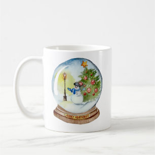 Mug Boule à neige de Noël avec bonhomme de neige et ar