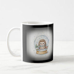 Mug Boule à neige de Noël avec un hérisson