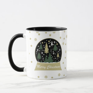 Mug Boule à neige de Noël moderne décorée