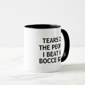Mug Boule De Bocce Personnalisée, Larmes Du Peuple (Devant droit)