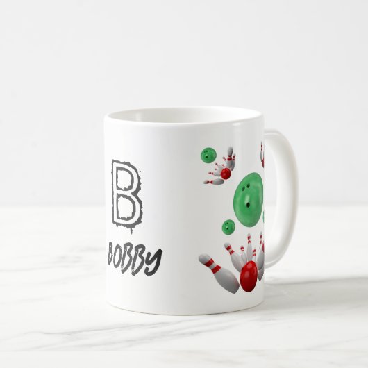 Mug Boule de Bowling (Devant droit)