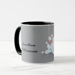 Mug Boule de bowling et quilles frappent !