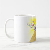 Mug Boule de bowling frappant des goupilles (Gauche)