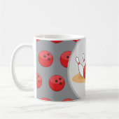 Mug Boule de bowling frappant les quilles avec motif d (Gauche)