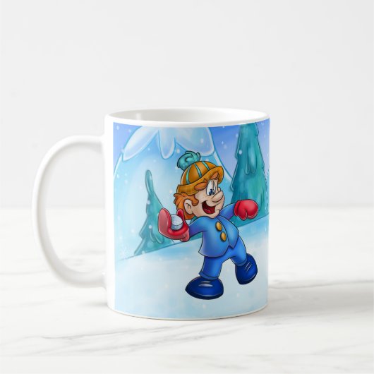 Mug boule de neige de lancement de garçon mignon de (Gauche)