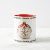 Mug Boule de Noël élégante classique botanique de vaca (Centre)