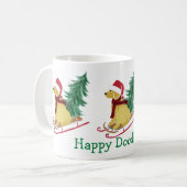 Mug Boule de Noël Goldendoodle personnalisée (Devant gauche)
