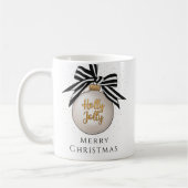 Mug Boule de Noël Joyeux Noël Noir Et Blanc (Gauche)