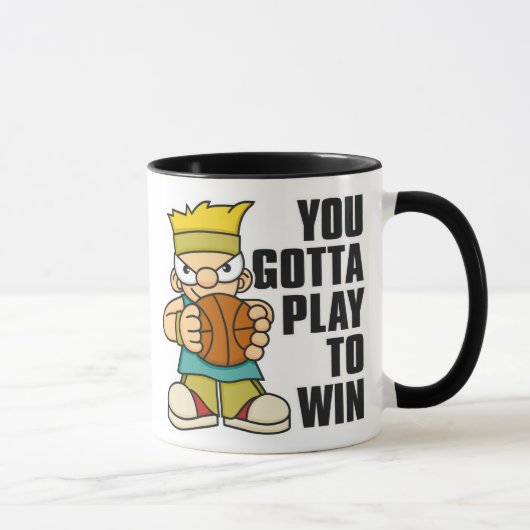 Mug Boule de panier de garçon vilain (Droite)
