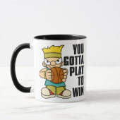 Mug Boule de panier de garçon vilain (Gauche)
