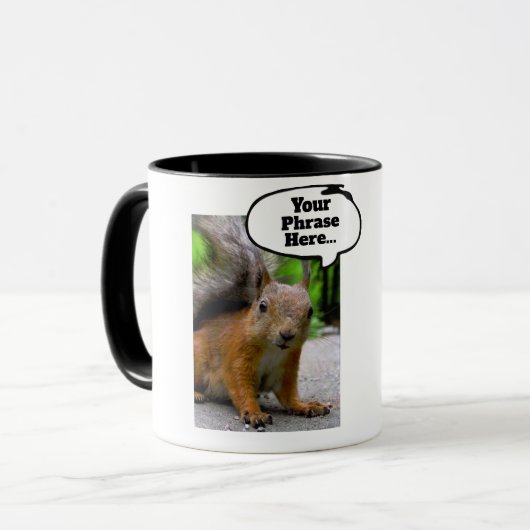 Mug Boule de pensée d'écureuil personnalisable dire to (Devant gauche)