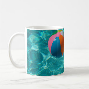 Mug Boule de plage blanche et multicolore
