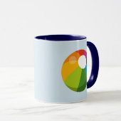 Mug Boule de plage multicolore (Devant droit)