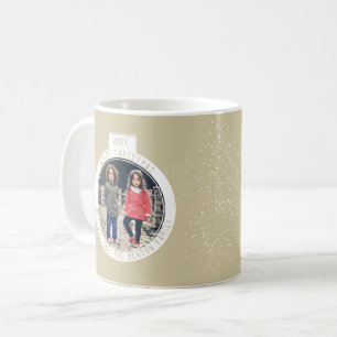 Mug Boule de sapin de Noël beige photo vacances