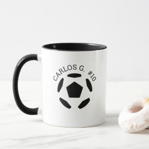 Mug Boule de soccer avec nom personnalisé