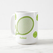 Mug Boule de tennis moderne personnalisée (Devant gauche)