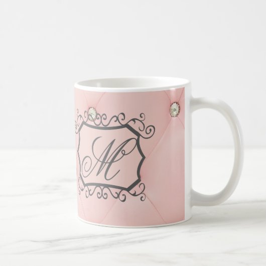 Mug Boule Diamond Pink Tufee Cuir Coupe de café (Droite)