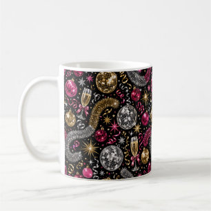 Mug Boule Disco Noël Café Glam Fête de Noël