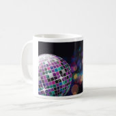 Mug Boule disco rétro et microphone vintage (Devant gauche)