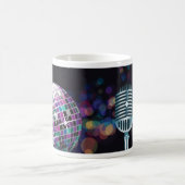 Mug Boule disco rétro et microphone vintage (Centre)